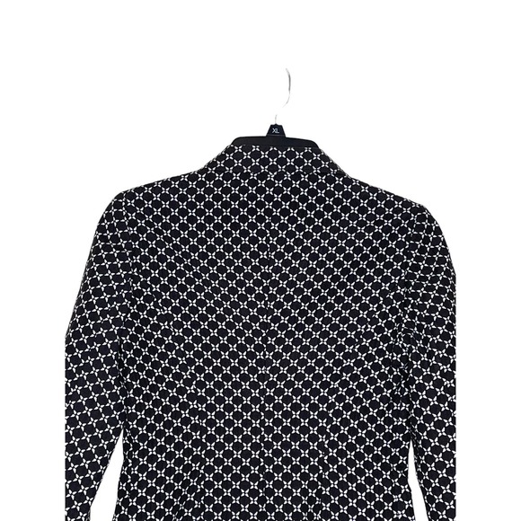 Atelier Women's‎ Jacket Blazer Button-Up Tweed Geometric Lined Collared Black 2 - Picture 9 of 10